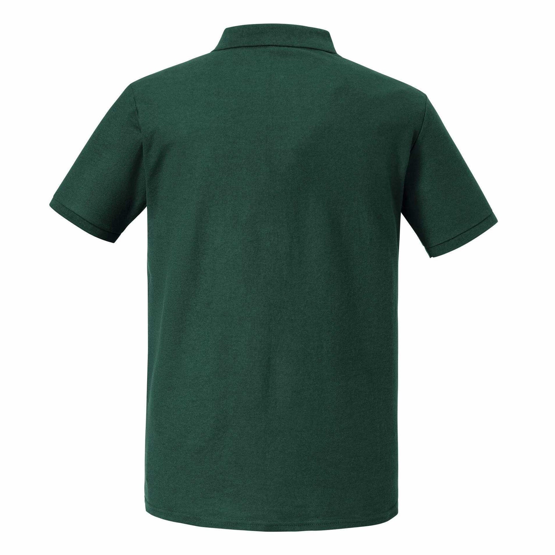Bottle Green - Back - Russell Mens Authentic Eco Polo Shirt