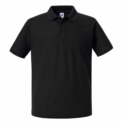 Black - Front - Russell Mens Authentic Eco Polo Shirt