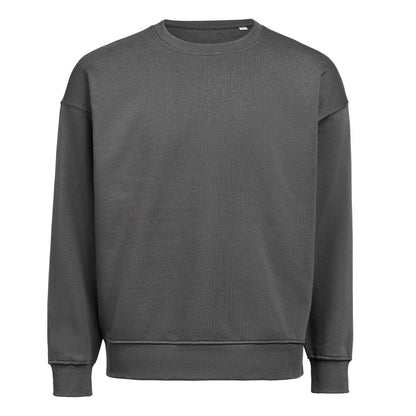 Charcoal - Front - Untagged Movement Mens Crew Neck Loose Fit Sweatshirt