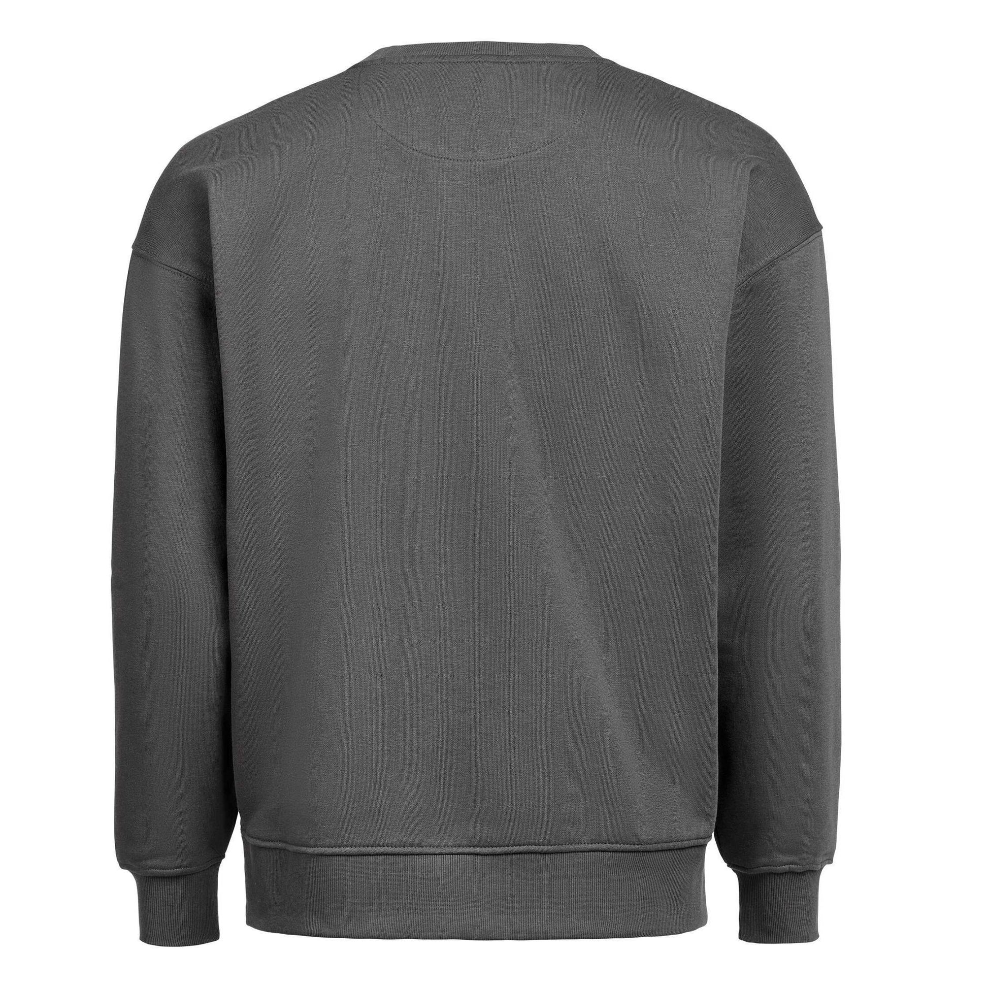 Charcoal - Back - Untagged Movement Mens Crew Neck Loose Fit Sweatshirt