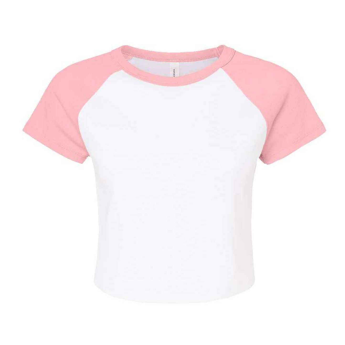 White-Navy - Lifestyle - Bella + Canvas Womens-Ladies Baby Micro-Rib Raglan T-Shirt
