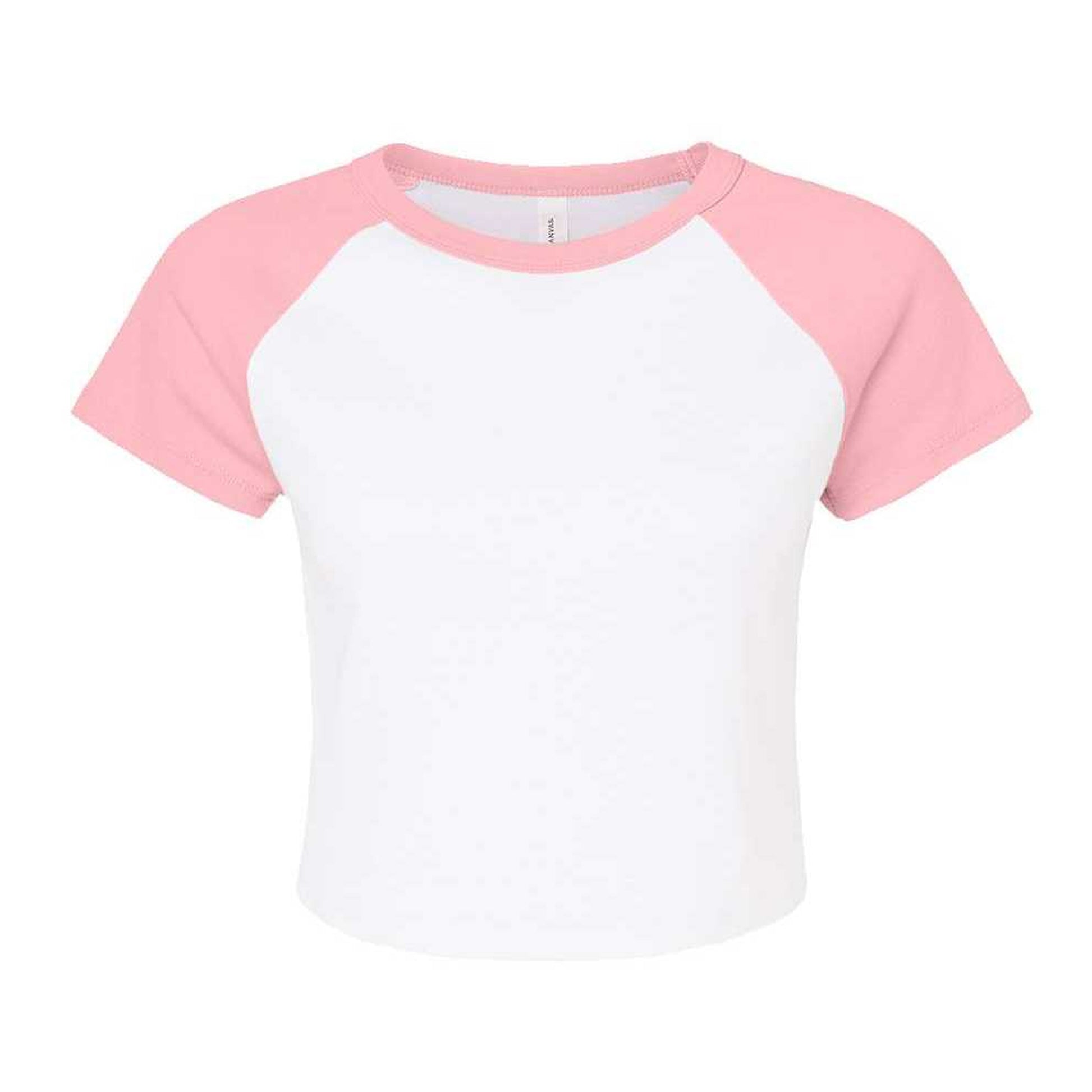 White-Navy - Lifestyle - Bella + Canvas Womens-Ladies Baby Micro-Rib Raglan T-Shirt