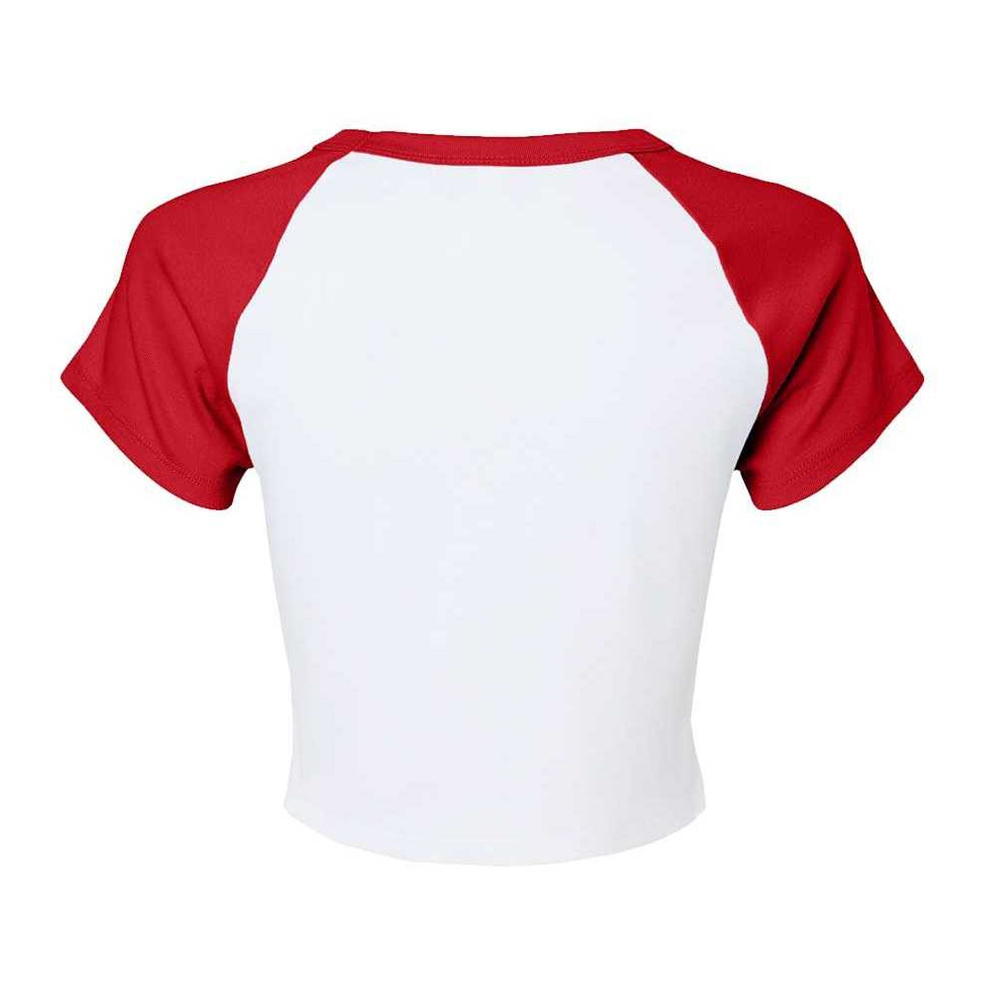 White-Pink - Lifestyle - Bella + Canvas Womens-Ladies Baby Micro-Rib Raglan T-Shirt