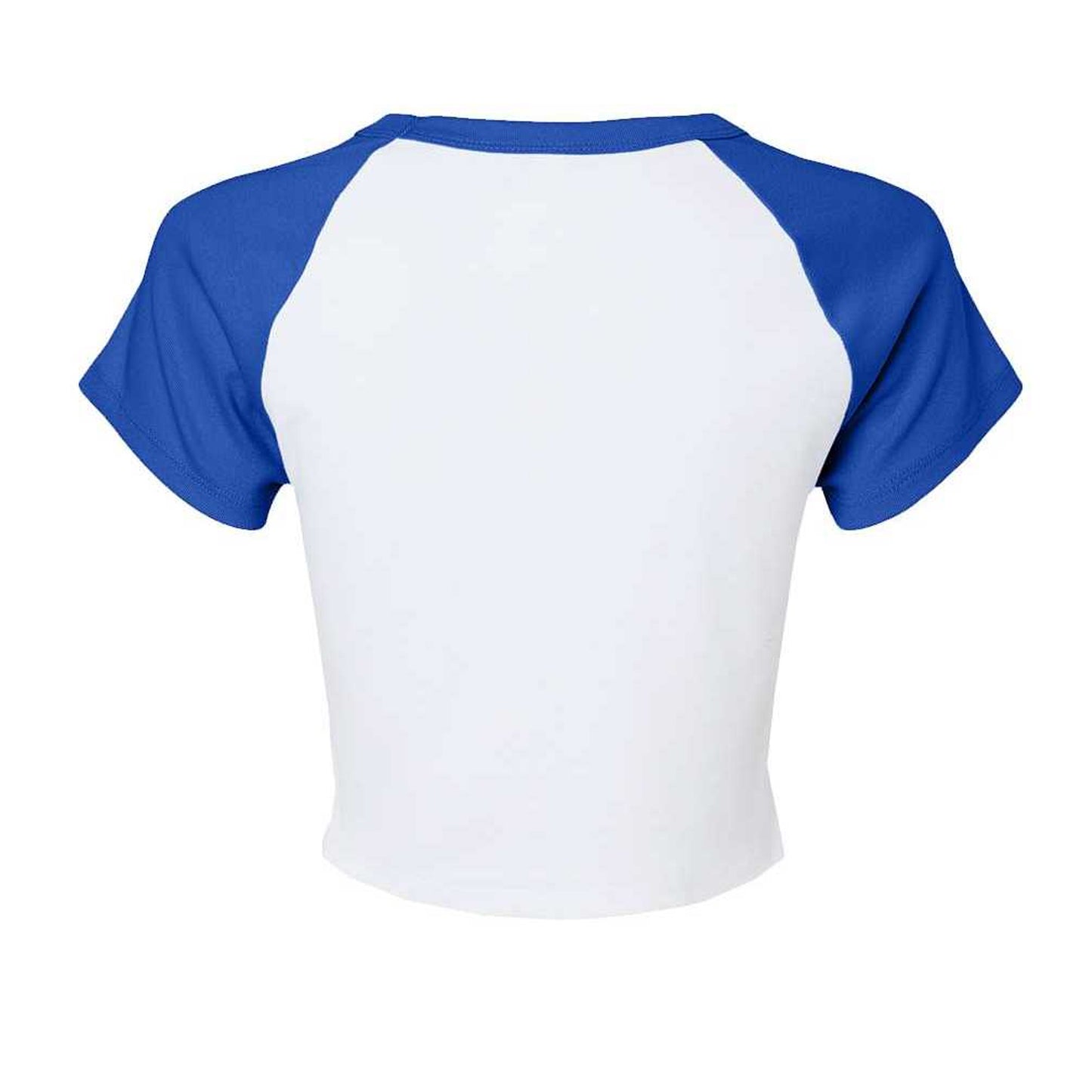 White-True Royal - Back - Bella + Canvas Womens-Ladies Baby Micro-Rib Raglan T-Shirt
