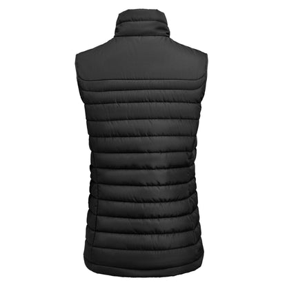 Black - Back - James Harvest Womens-Ladies Arches Padded Bust Gilet