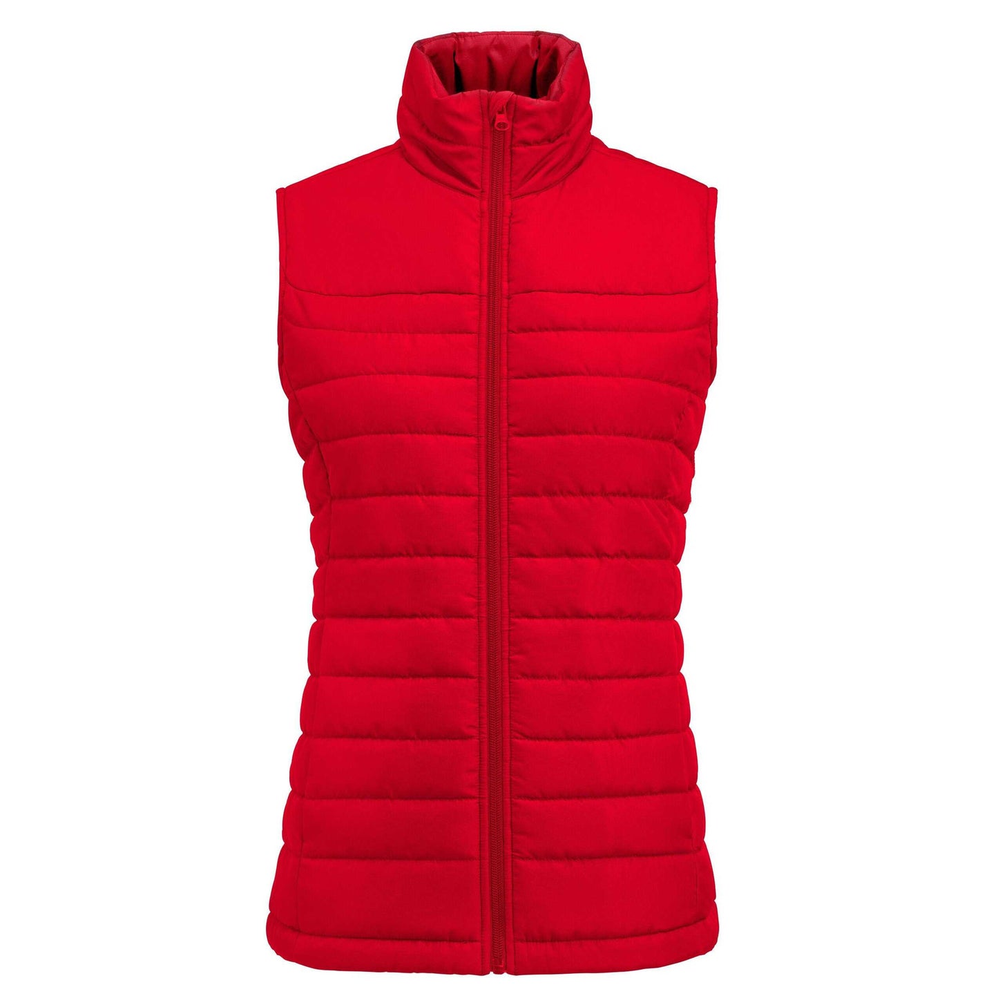 Red - Front - James Harvest Womens-Ladies Arches Padded Bust Gilet