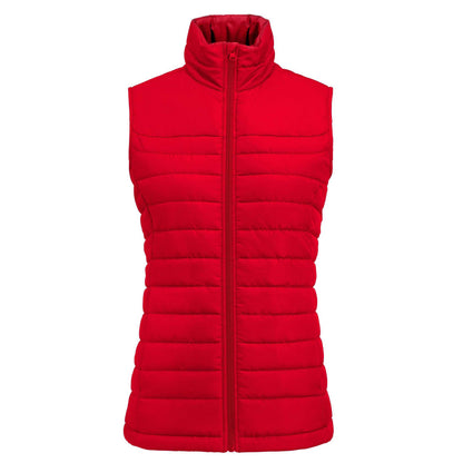 Red - Front - James Harvest Womens-Ladies Arches Padded Bust Gilet