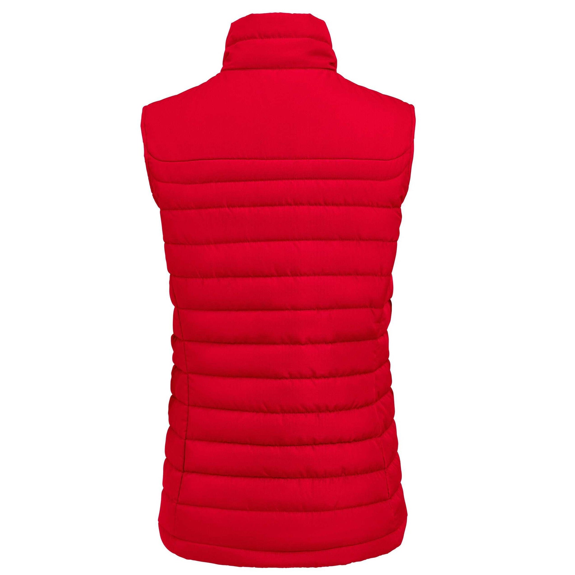 Red - Back - James Harvest Womens-Ladies Arches Padded Bust Gilet