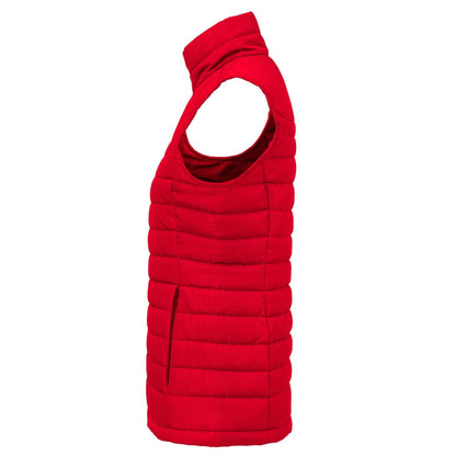 Red - Side - James Harvest Womens-Ladies Arches Padded Bust Gilet