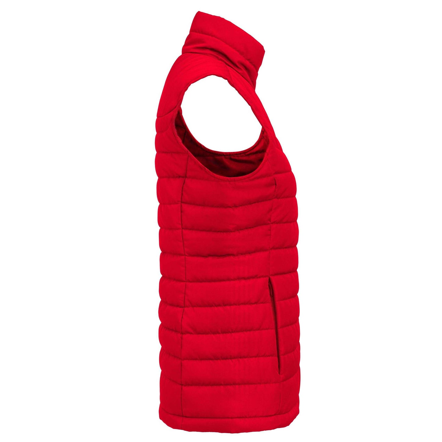 Red - Lifestyle - James Harvest Womens-Ladies Arches Padded Bust Gilet