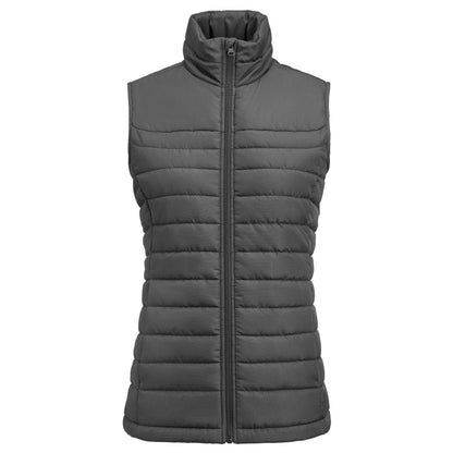 Steel Grey - Front - James Harvest Womens-Ladies Arches Padded Bust Gilet