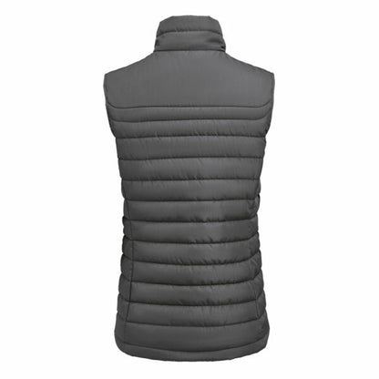 Steel Grey - Back - James Harvest Womens-Ladies Arches Padded Bust Gilet