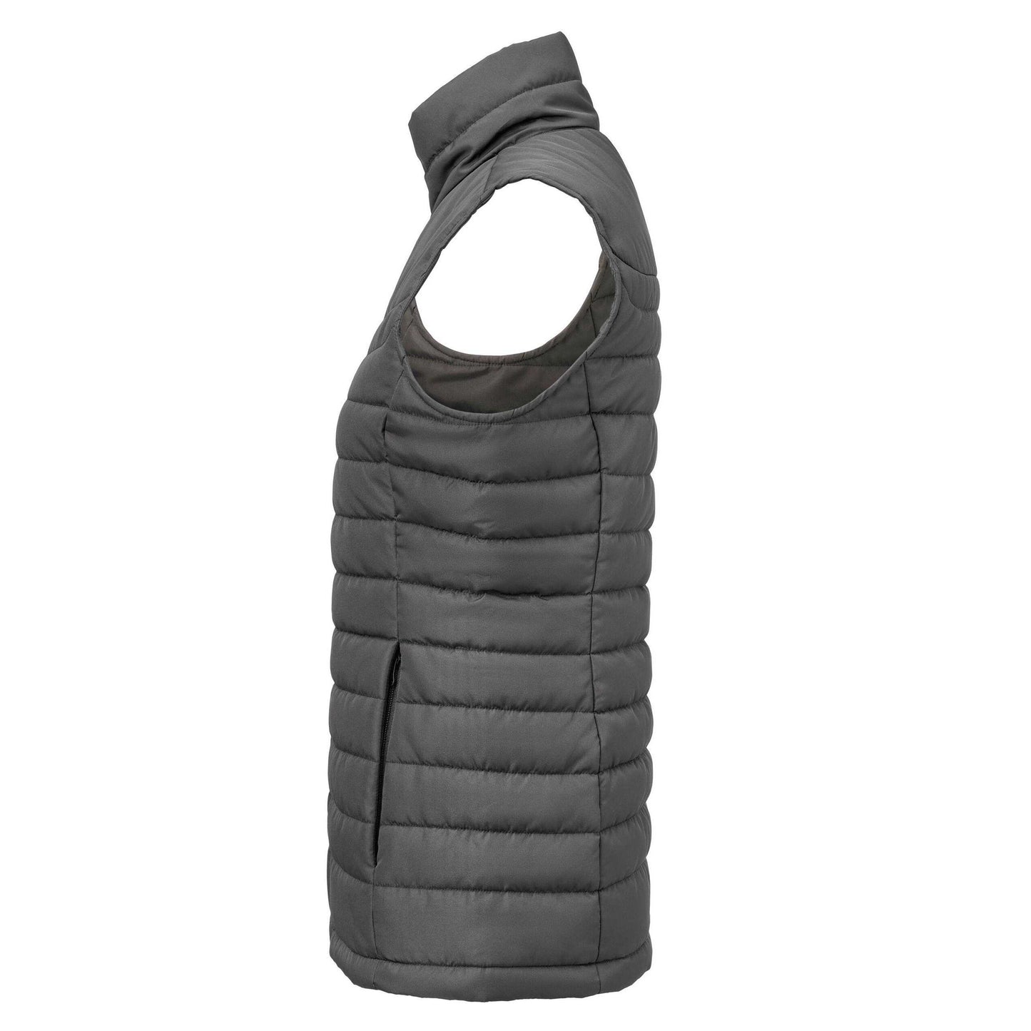 Steel Grey - Side - James Harvest Womens-Ladies Arches Padded Bust Gilet