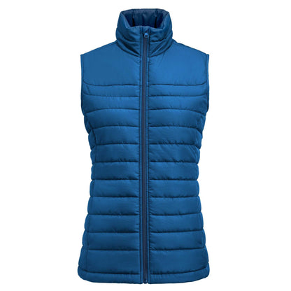 Blue - Front - James Harvest Womens-Ladies Arches Padded Bust Gilet