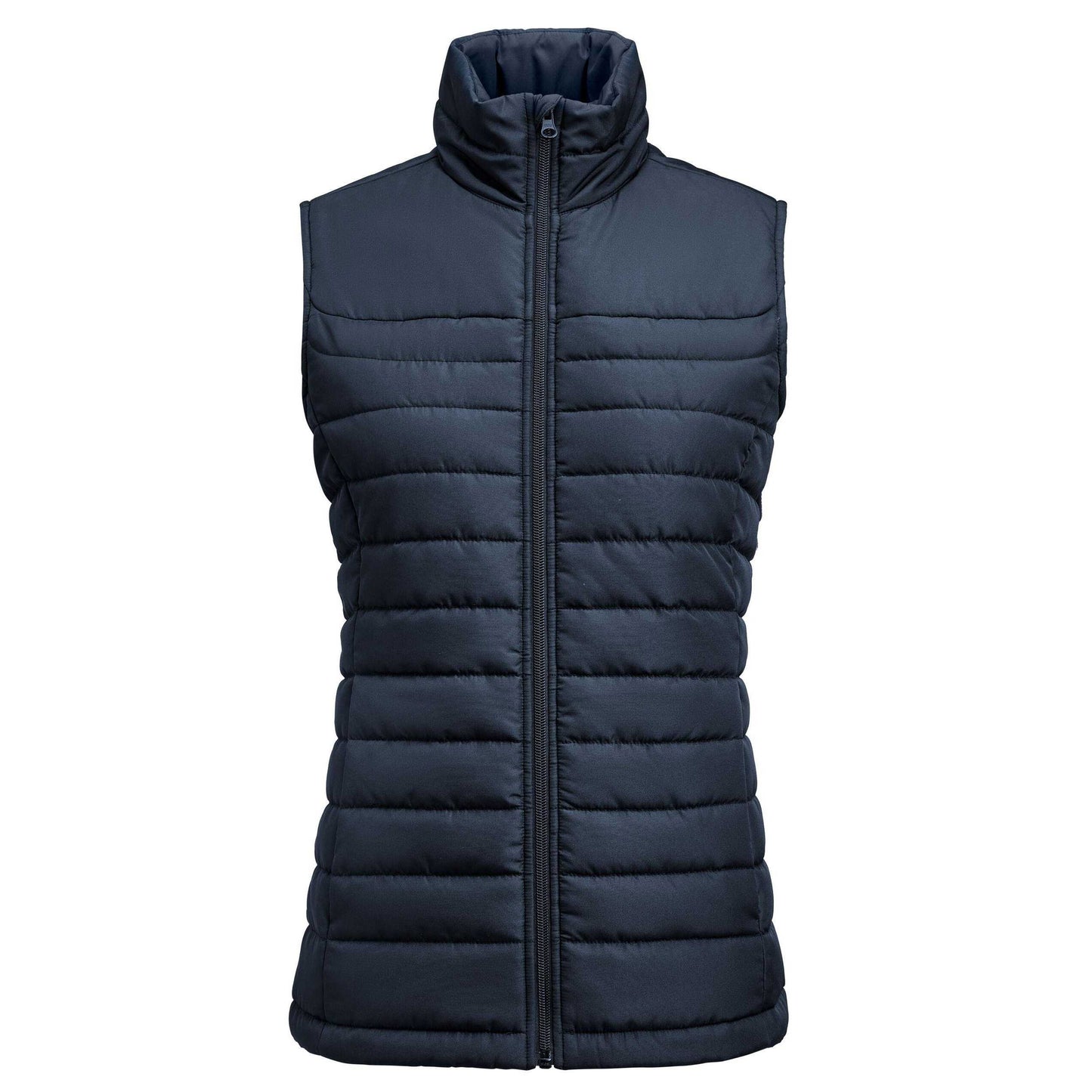 Navy - Front - James Harvest Womens-Ladies Arches Padded Bust Gilet