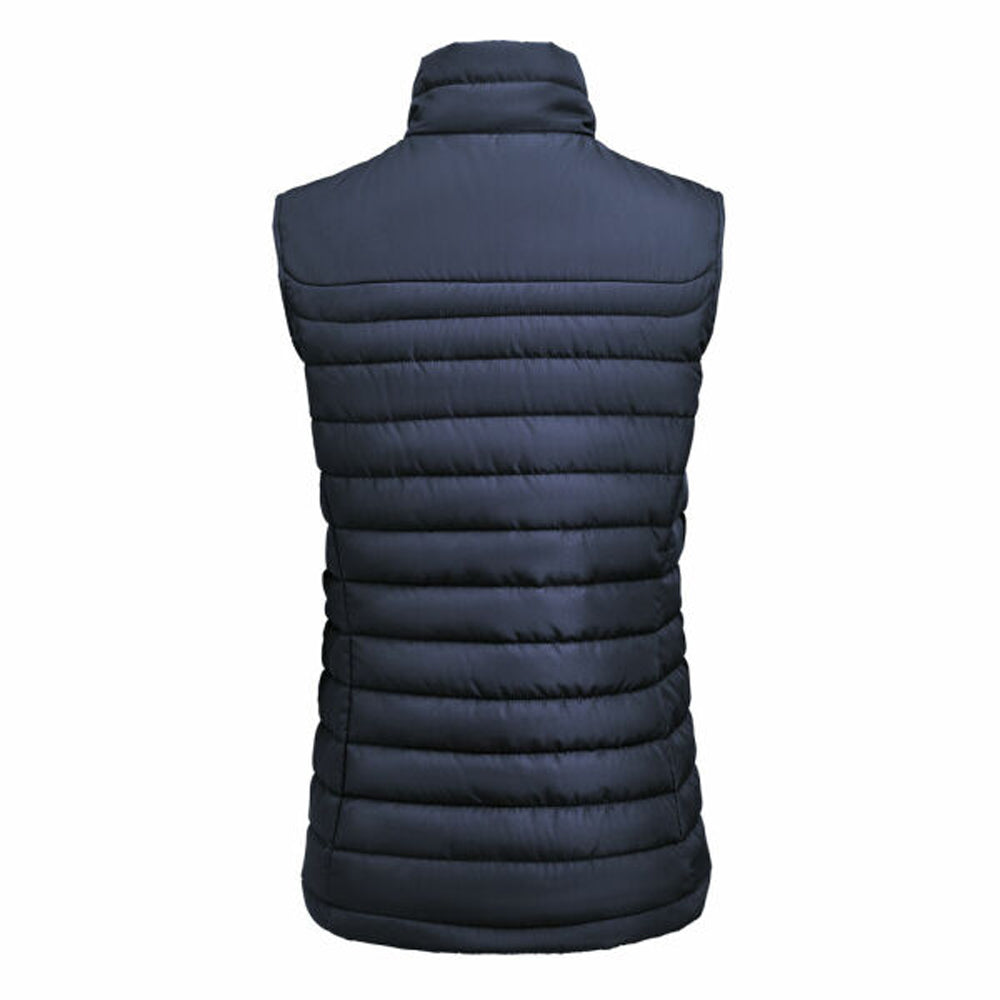 Navy - Back - James Harvest Womens-Ladies Arches Padded Bust Gilet