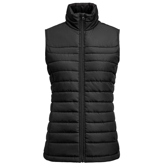 Black - Front - James Harvest Womens-Ladies Arches Padded Bust Gilet