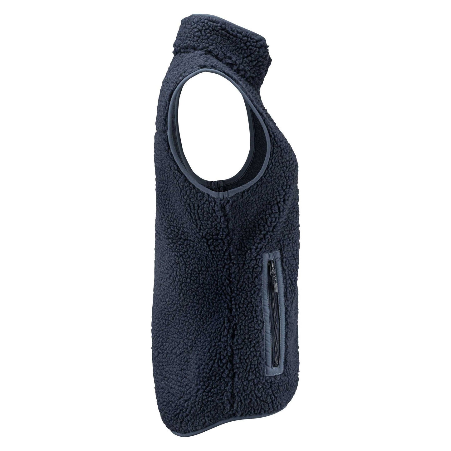 Navy - Lifestyle - James Harvest Womens-Ladies Kingsley Sherpa Fleece Gilet