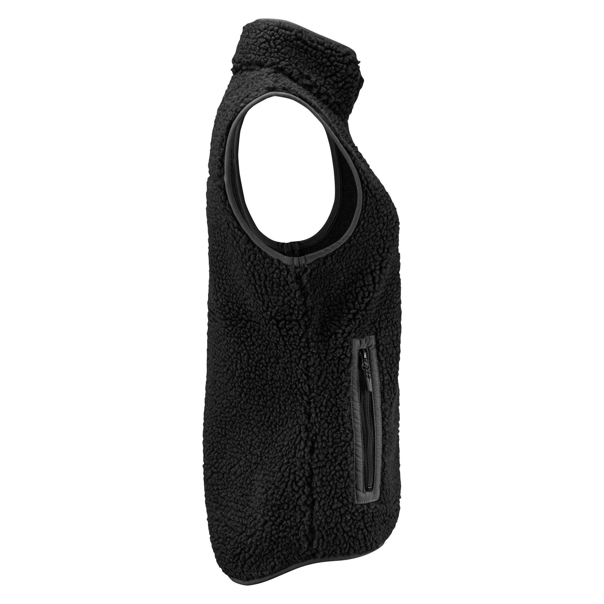 Black - Lifestyle - James Harvest Womens-Ladies Kingsley Sherpa Fleece Gilet