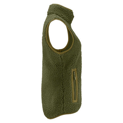 Moss Green - Lifestyle - James Harvest Womens-Ladies Kingsley Sherpa Fleece Gilet