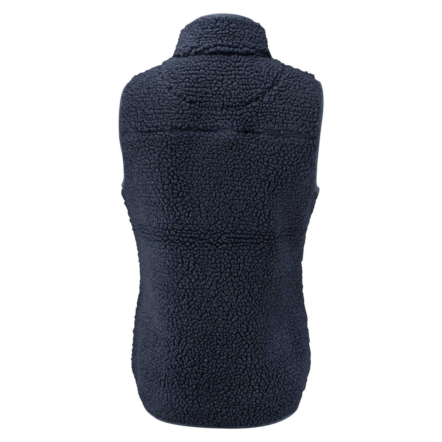 Navy - Back - James Harvest Womens-Ladies Kingsley Sherpa Fleece Gilet