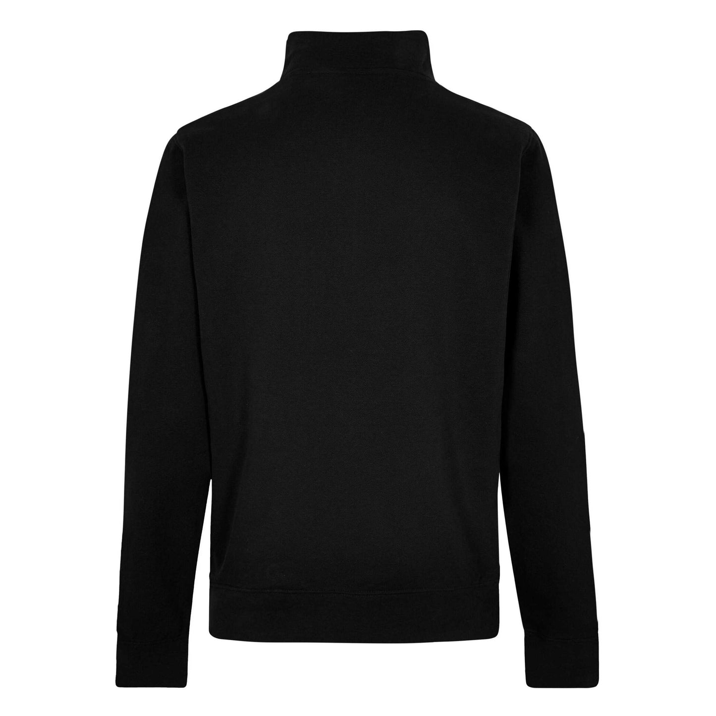 Black - Back - Kustom Kit Mens Pique Quarter Zip Sweatshirt