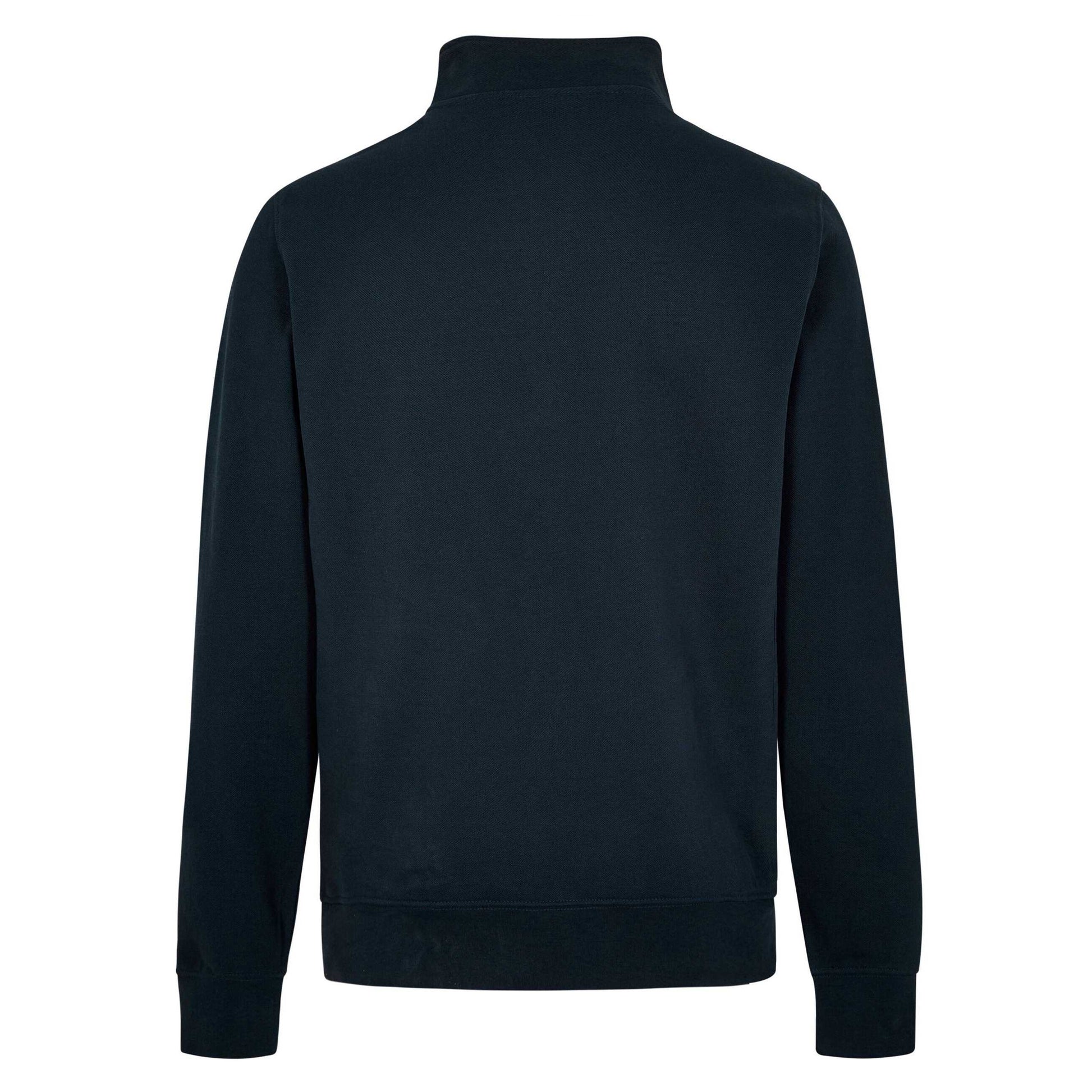 Navy - Back - Kustom Kit Mens Pique Quarter Zip Sweatshirt