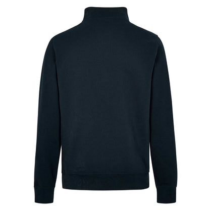 Navy - Back - Kustom Kit Mens Pique Quarter Zip Sweatshirt