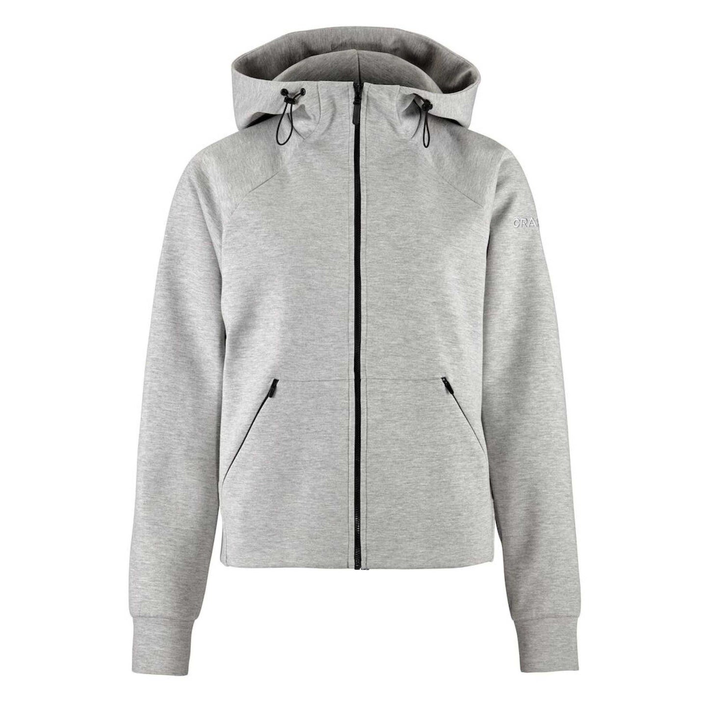 Grey Melange - Front - Craft Womens-Ladies ADV Join Full Zip Hoodie
