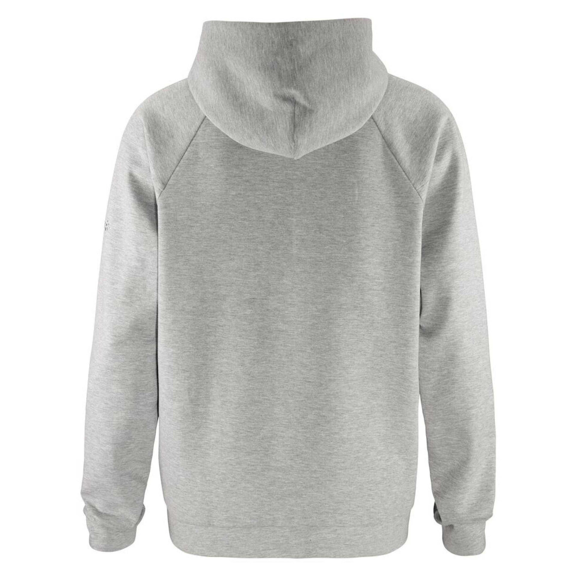Grey Melange - Back - Craft Mens ADV Join Regular Full Zip Hoodie