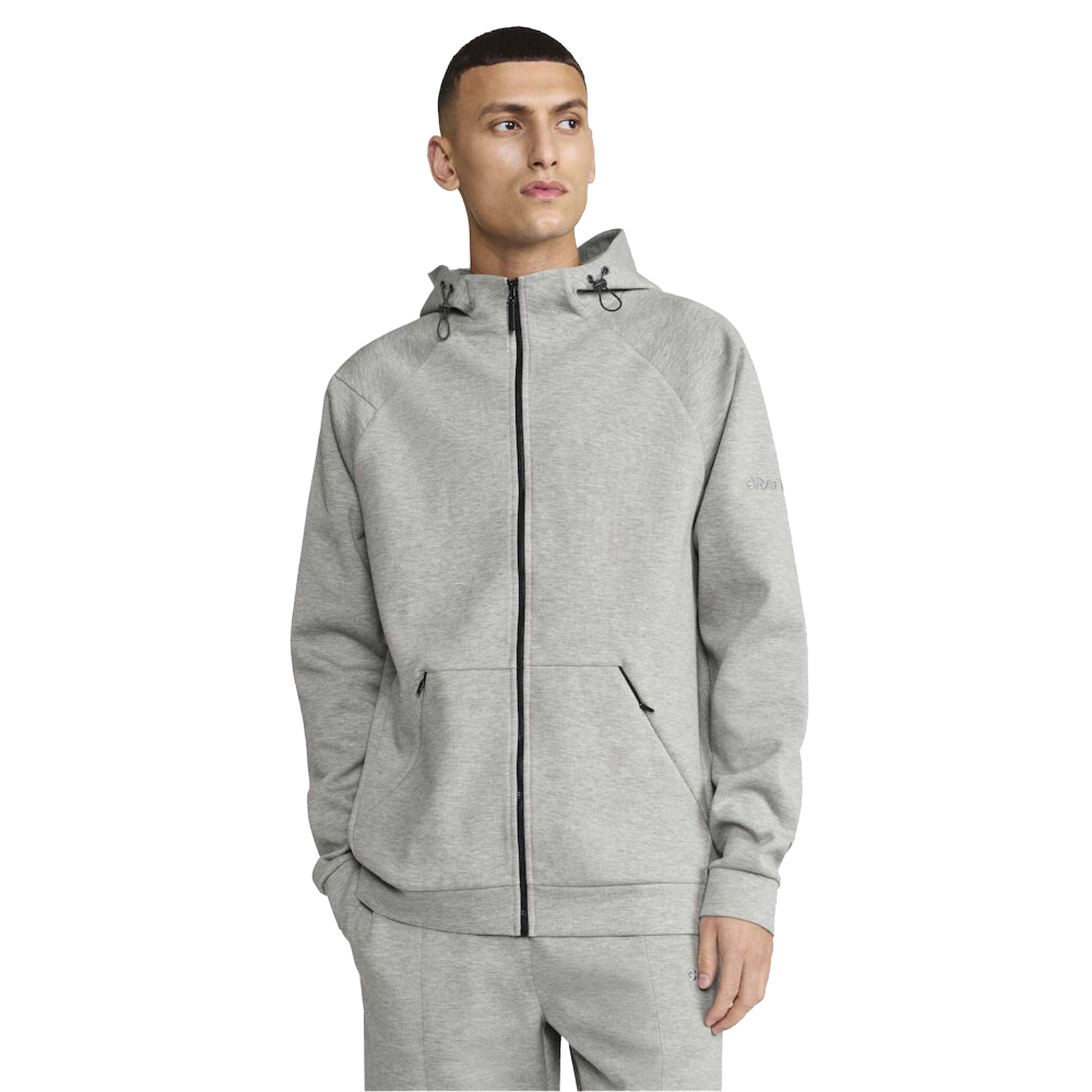 Grey Melange - Side - Craft Mens ADV Join Regular Full Zip Hoodie