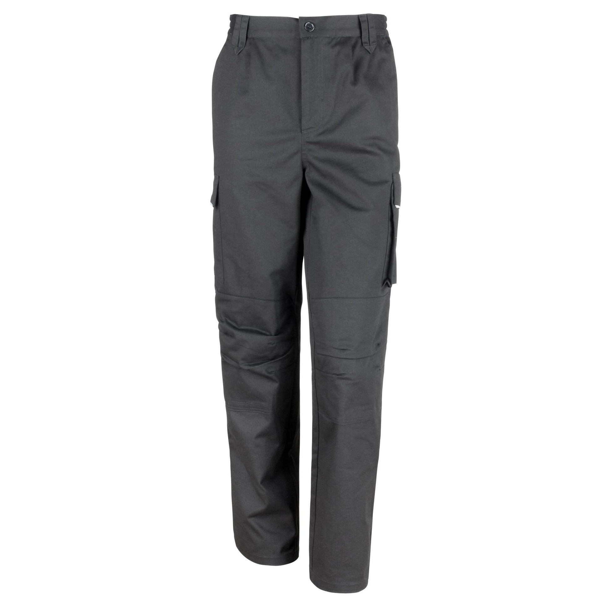 Black - Back - WORK-GUARD by Result Mens Action Long Trousers