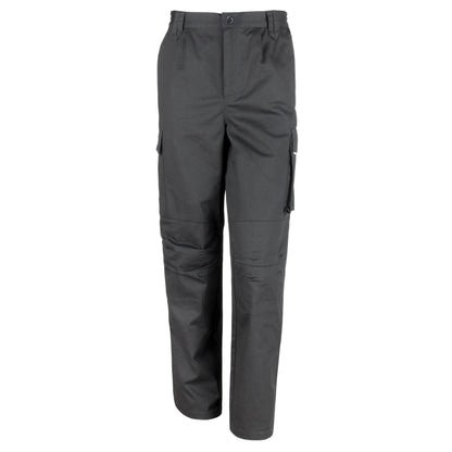 Black - Back - WORK-GUARD by Result Mens Action Long Trousers