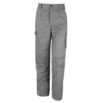Grey - Back - WORK-GUARD by Result Mens Action Long Trousers