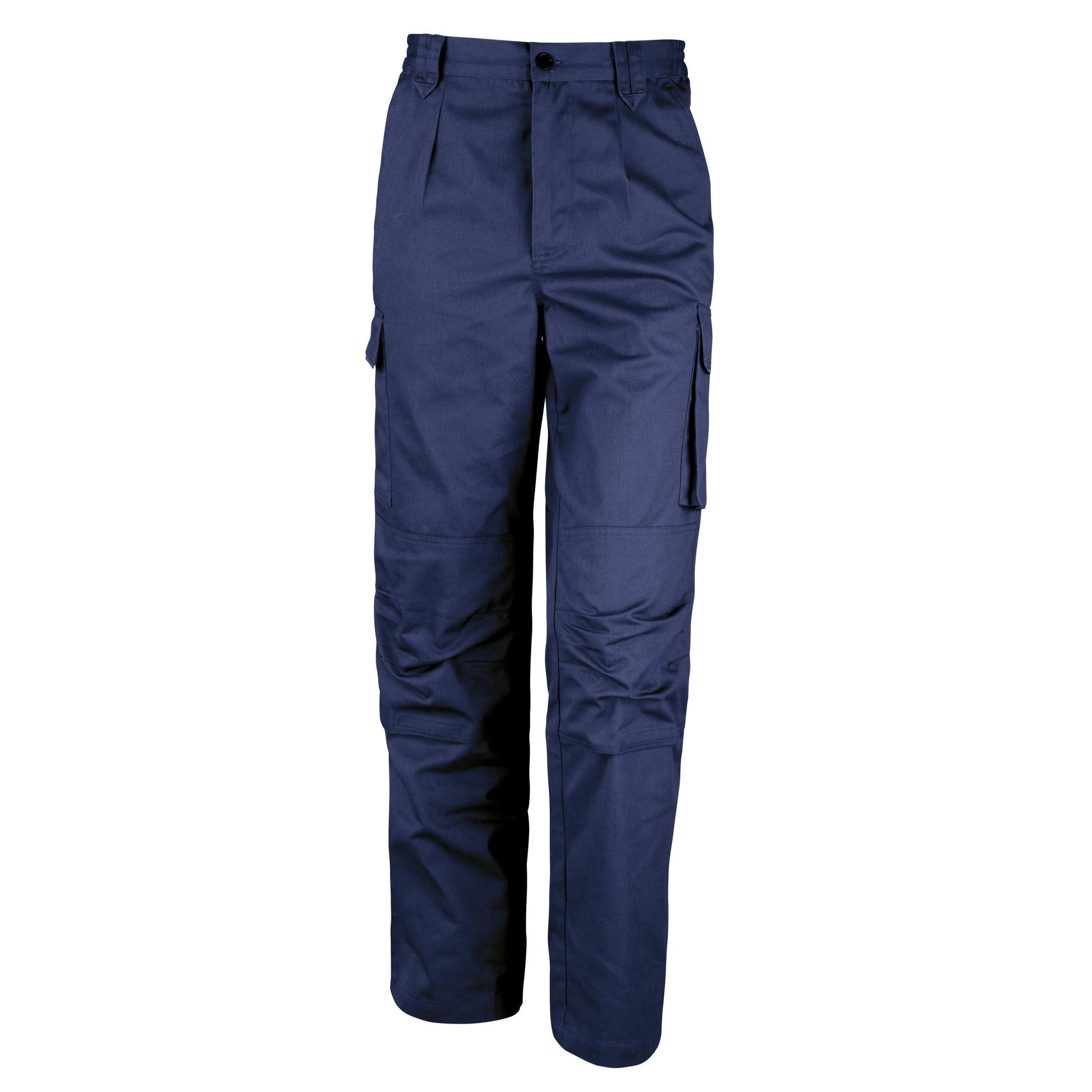 Navy - Back - WORK-GUARD by Result Mens Action Long Trousers