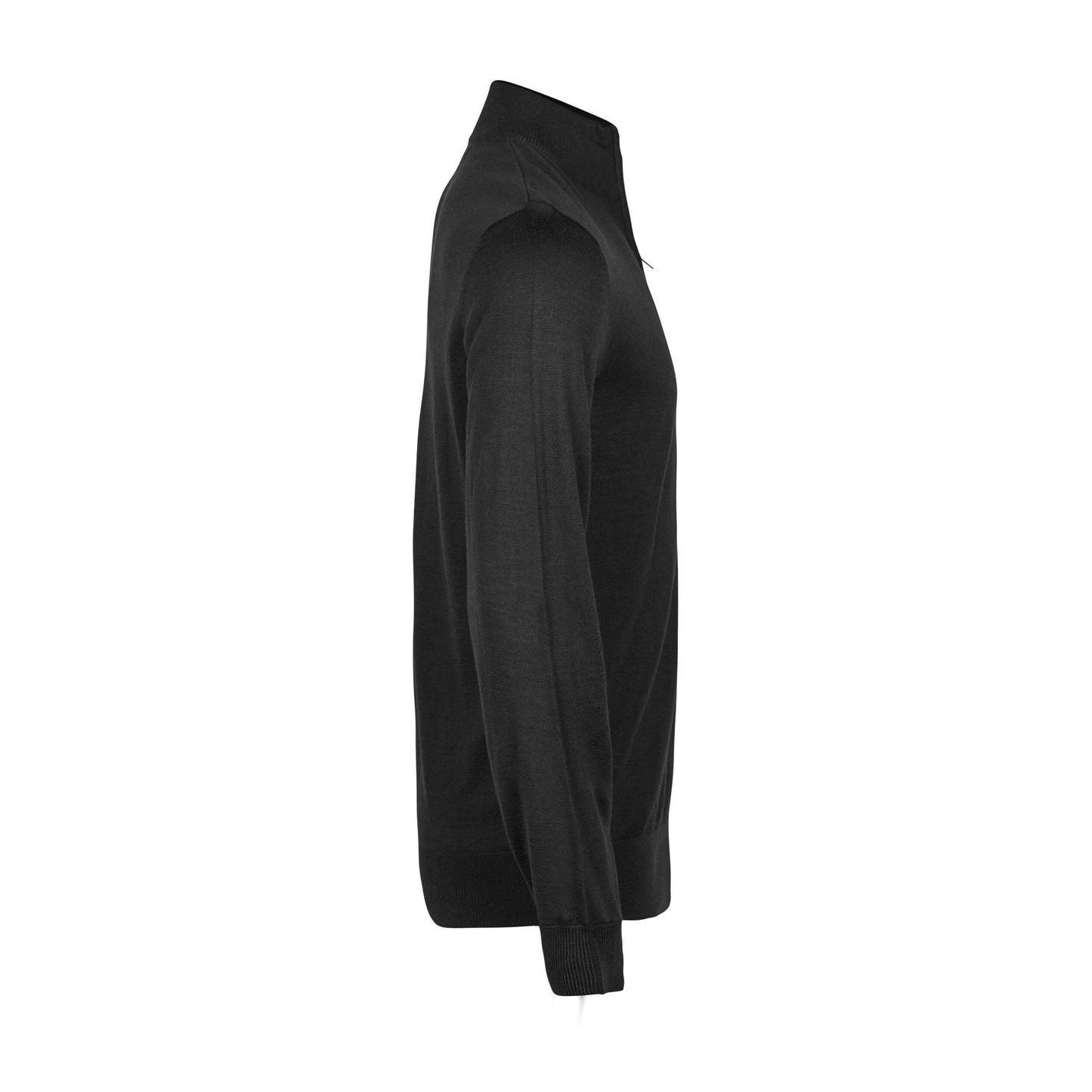 Black - Side - Tee Jays Mens Half Zip Jumper