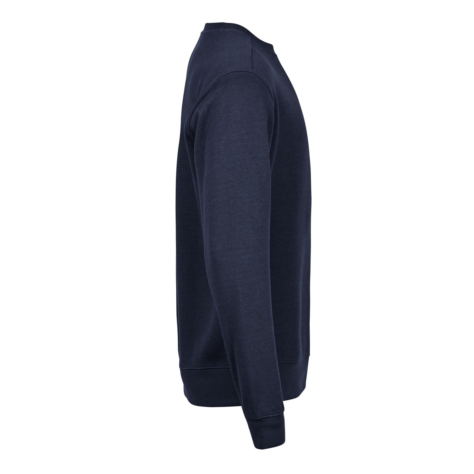Navy - Lifestyle - Tee Jays Mens Ribbed Interlock Crew Neck Sweatshirt