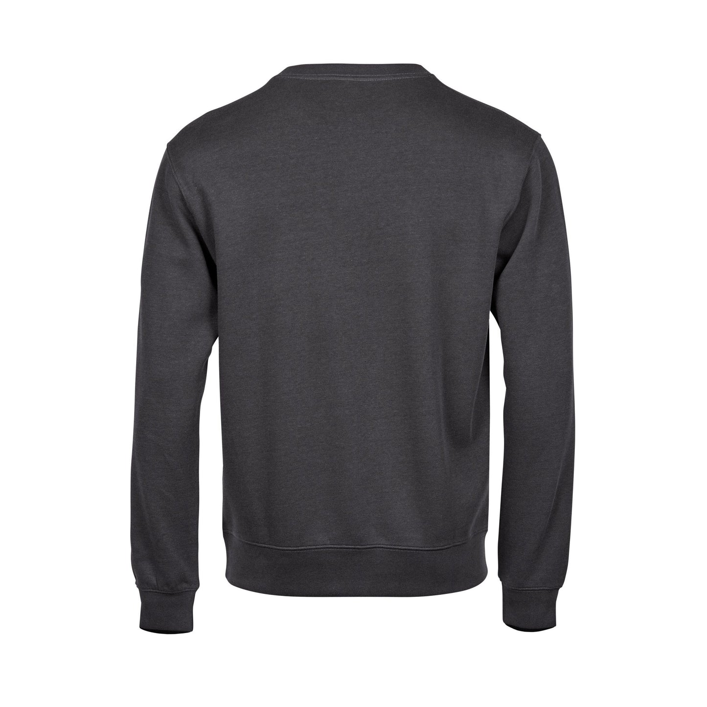Dark Grey - Back - Tee Jays Mens Ribbed Interlock Crew Neck Sweatshirt