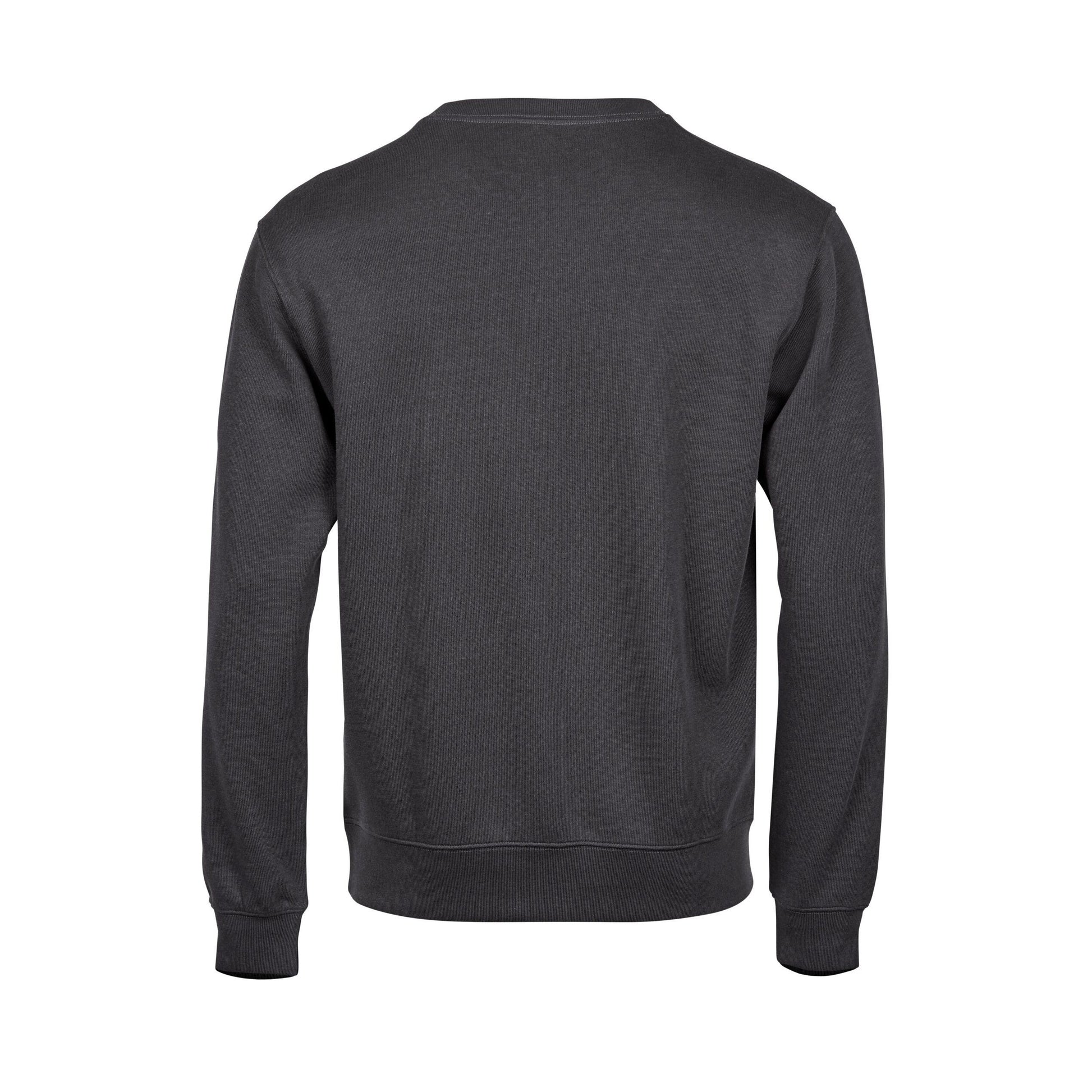 Dark Grey - Back - Tee Jays Mens Ribbed Interlock Crew Neck Sweatshirt
