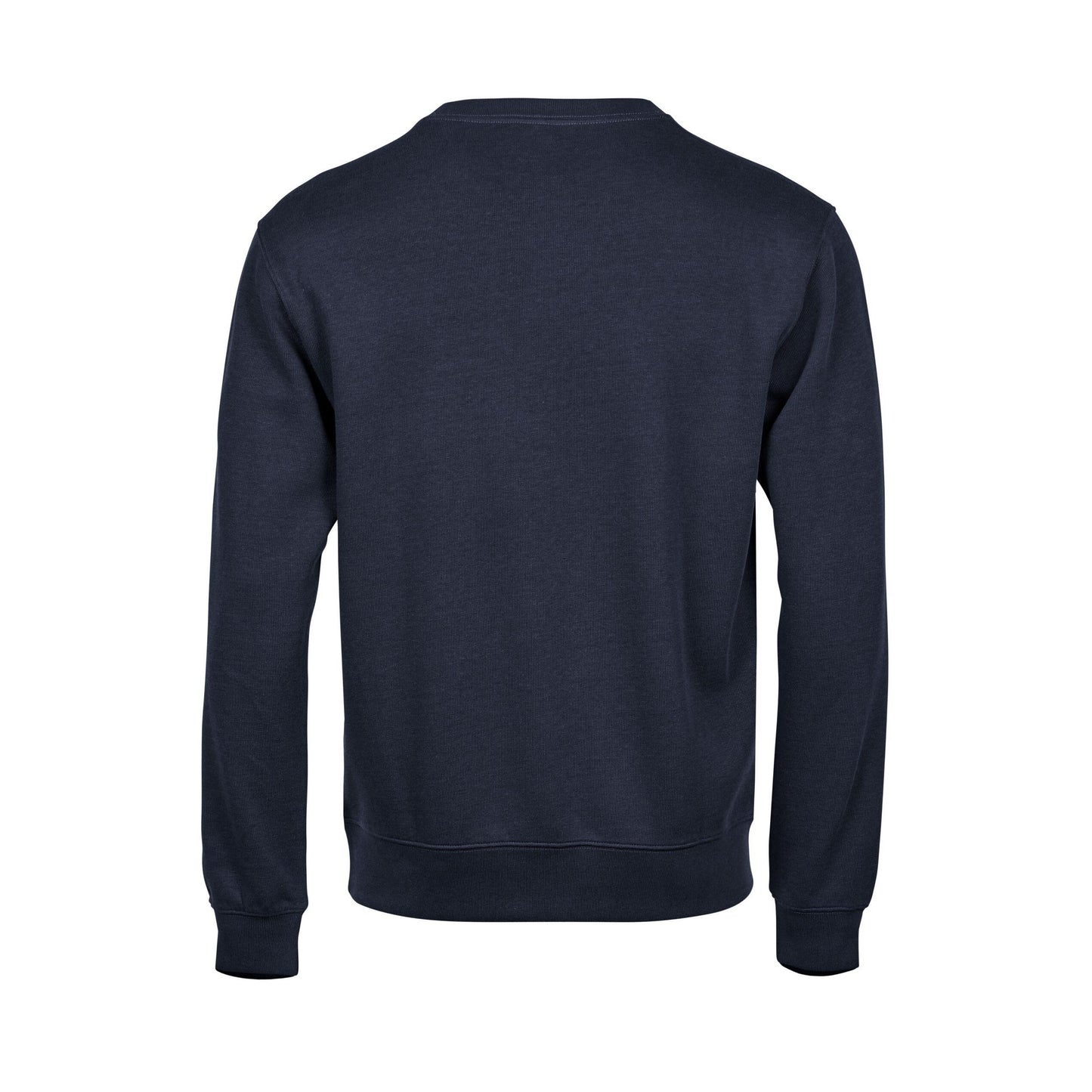 Navy - Back - Tee Jays Mens Ribbed Interlock Crew Neck Sweatshirt