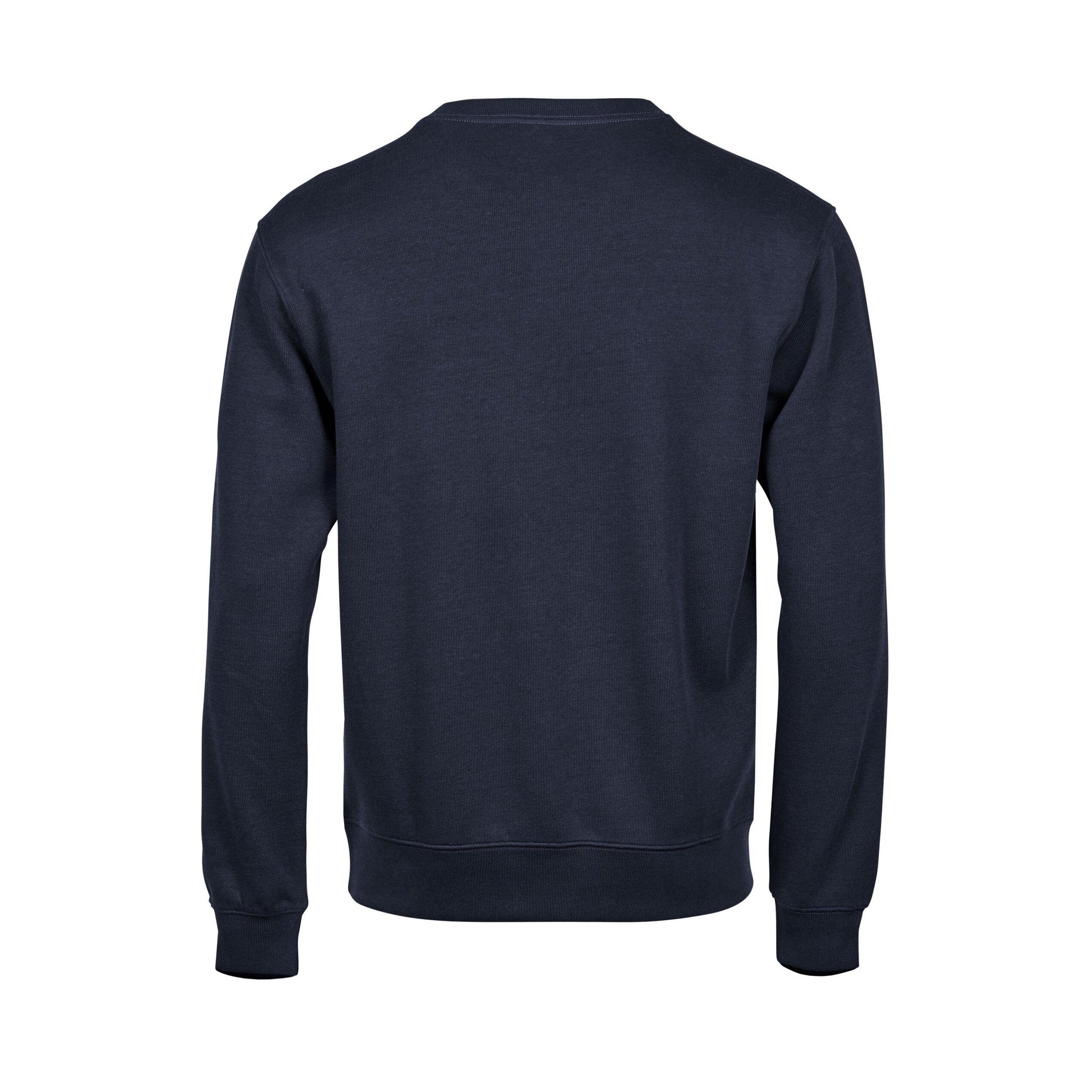 Navy - Back - Tee Jays Mens Ribbed Interlock Crew Neck Sweatshirt