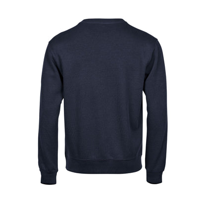 Navy - Back - Tee Jays Mens Ribbed Interlock Crew Neck Sweatshirt
