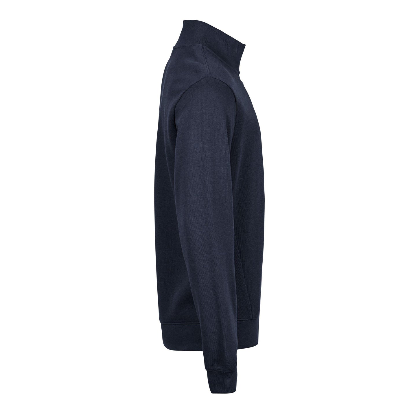Navy - Lifestyle - Tee Jays Mens Ribbed Interlock Half Zip Sweatshirt