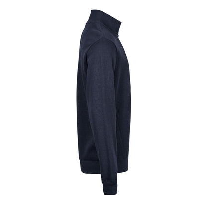 Navy - Lifestyle - Tee Jays Mens Ribbed Interlock Half Zip Sweatshirt