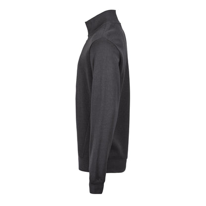 Dark Grey - Side - Tee Jays Mens Ribbed Interlock Half Zip Sweatshirt