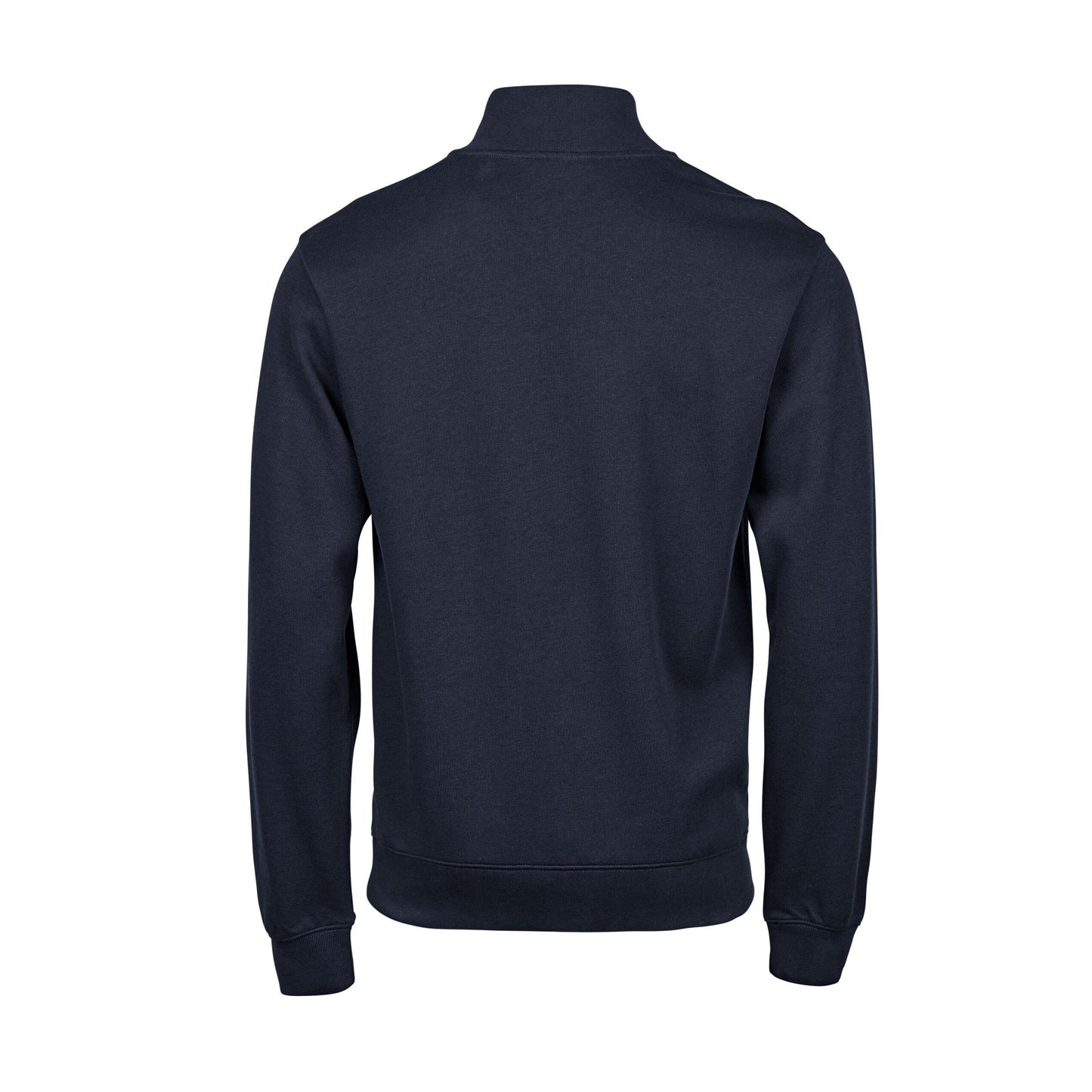 Navy - Back - Tee Jays Mens Ribbed Interlock Half Zip Sweatshirt