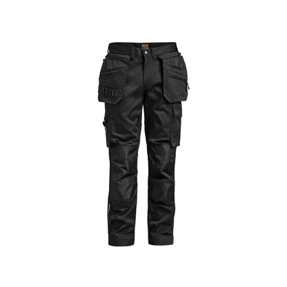 Black - Back - Jobman Mens Craftsman Stretch Trousers