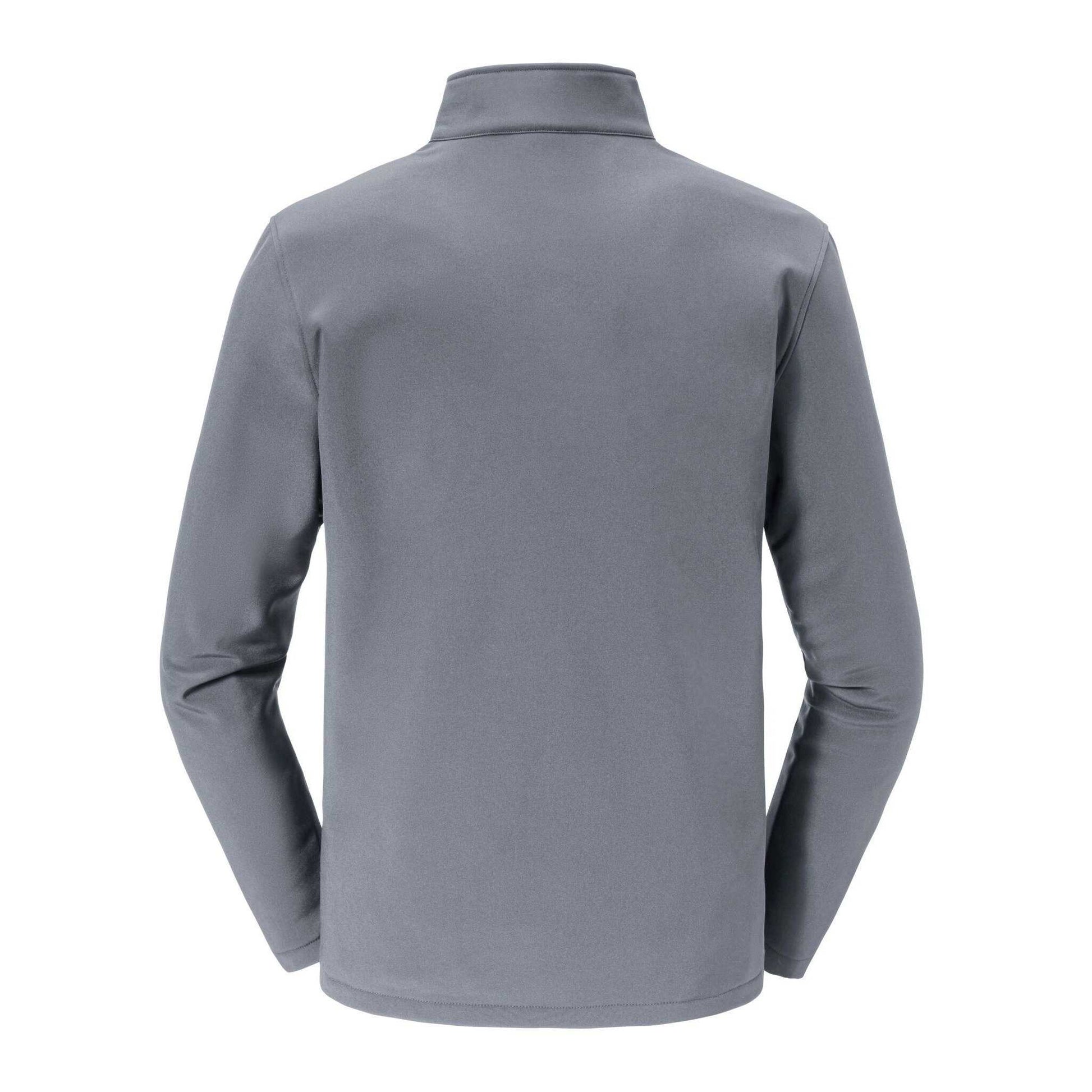 Iron Grey - Back - Russell Mens Essential Soft Shell Jacket