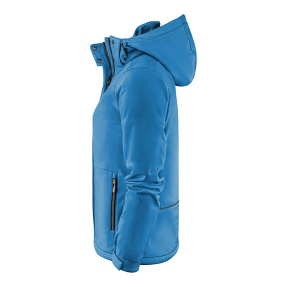 Ocean Blue - Side - Printer Womens-Ladies Overlanding Soft Shell Jacket