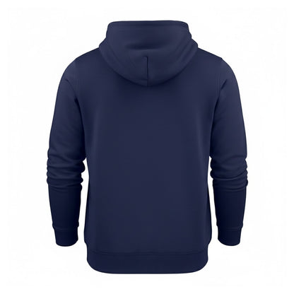 Navy - Back - Printer Mens Plain Full Zip Hoodie